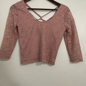 Elegant Lace pink top